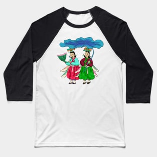 Minhwa: Taoist Fairy Sisters B-4 Type Baseball T-Shirt